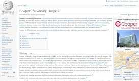 
							         Cooper University Hospital - Wikipedia								  
							    