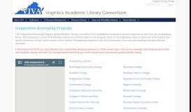 
							         Cooperative Borrowing - VIVA - VIVA, Virginia's Academic Library ...								  
							    