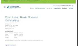 
							         Coordinated Health Scranton Orthopedics | Contact								  
							    
