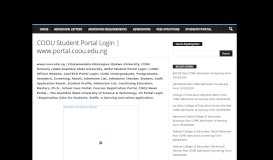 
							         COOU Student Portal Login | www.portal.coou.edu.ng - Eduloaded								  
							    