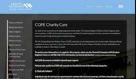 
							         COPE Charity Care - Mt. Graham Regional Medical Center								  
							    