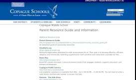 
							         Copiague Public Schools CMS Departments | Parent Resource Guide ...								  
							    