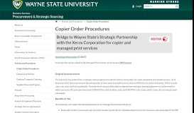 
							         Copier Order Procedures - Procurement & Strategic Sourcing - Wayne ...								  
							    