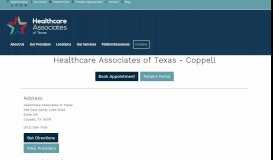 
							         Coppell - Healthcare Associates of Texas								  
							    