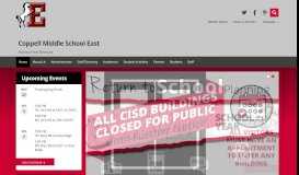
							         Coppell Middle School East / Overview - Coppell ISD								  
							    