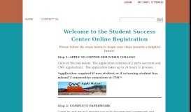 
							         Copper Mountain College Student Success Center Online Registration								  
							    
