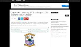 
							         Copperbelt University SIS Portal Login | CBU Students Result ...								  
							    