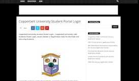 
							         Copperbelt University Student Portal Login - Eduloaded ZM								  
							    
