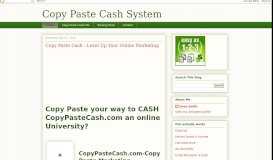 
							         Copy Paste Cash System								  
							    
