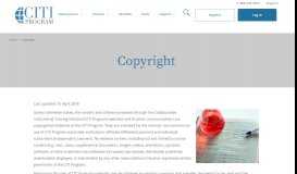 
							         Copyright – CITI Program								  
							    