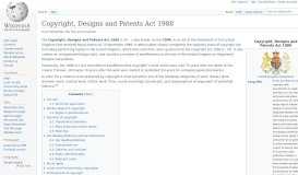
							         Copyright, Designs and Patents Act 1988 - Wikipedia								  
							    