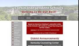 
							         Corbin Schools | Corbin, KY 40701								  
							    