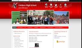 
							         Cordova High School / Homepage								  
							    