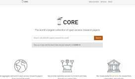 
							         CORE – Aggregating the world's open access research papers								  
							    