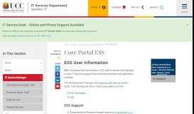 
							         Core Portal ESS | University College Cork - UCC								  
							    