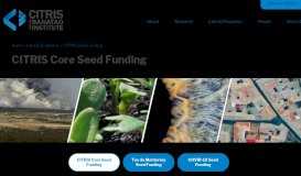 
							         Core Seed Funding - CITRIS and the Banatao Institute								  
							    