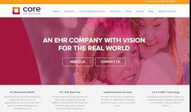 
							         Core Solutions: Behavioral Health EHR Solutions								  
							    