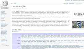 
							         Cormar Carpets - Wikipedia								  
							    