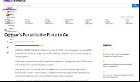 
							         Cormar's Portal is the Place to Go - Yahoo Finance								  
							    