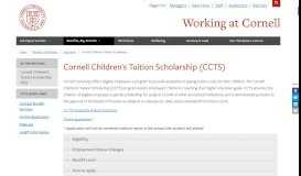 
							         Cornell Children's Tuition Scholarship (CCTS) - Cornell University ...								  
							    
