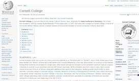 
							         Cornell College - Wikipedia								  
							    