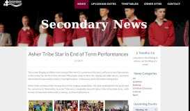 
							         Cornerstone Christian School Secondary - News								  
							    