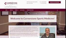 
							         Cornerstone Sports Medicine | Home								  
							    