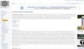 
							         Cornerstone University - RationalWiki								  
							    