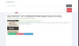 
							         cornerstonefamilyhealth.org | Free Online SEO Audit for ... - iCURErrors								  
							    