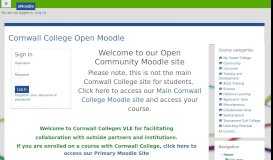 
							         Cornwall College Open Moodle								  
							    