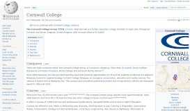 
							         Cornwall College - Wikipedia								  
							    