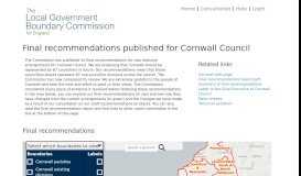 
							         Cornwall - Local Government Boundary Commission for England ...								  
							    