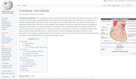 
							         Coronary circulation - Wikipedia								  
							    