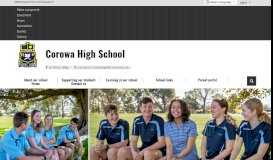 
							         Corowa High School: Home								  
							    