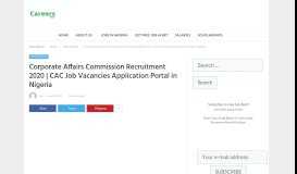 
							         Corporate Affairs Commission Recruitment 2019/2020 - CAC ...								  
							    