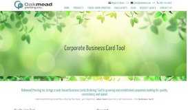 
							         Corporate Business Card Tool Services | Oakmead Printing								  
							    