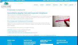 
							         Corporate Compliance - Chapters Health System								  
							    