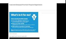 
							         Corporate Employee Purchase Program Registration - HP								  
							    