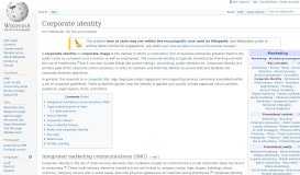 
							         Corporate identity - Wikipedia								  
							    