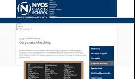 
							         Corporate Matching - Miscellaneous - NYOS Charter School								  
							    