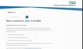 
							         Corporate - New contracts over £10,000 | NHSBSA								  
							    