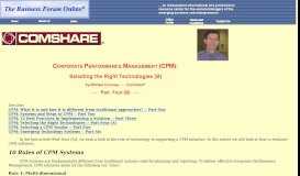 
							         Corporate Performance Management (CPM) - 04B - THE BUSINESS FORUM ...								  
							    