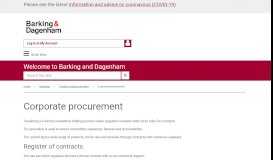 
							         Corporate procurement | LBBD								  
							    
