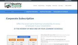 
							         Corporate Subscription | QualityTrainingPortal								  
							    