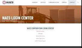 
							         Corporation Login Service Center | NAES								  
							    