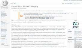 
							         Corporation Service Company - Wikipedia								  
							    