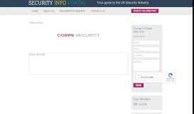
							         Corps Security - Security Info Portal								  
							    