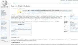 
							         Correct Care Solutions - Wikipedia								  
							    