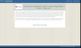 
							         CorrectCare Integrated Health Provider Registration Portal								  
							    