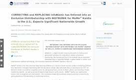 
							         CORRECTING and REPLACING InfoBionic has ... - Business Wire								  
							    
